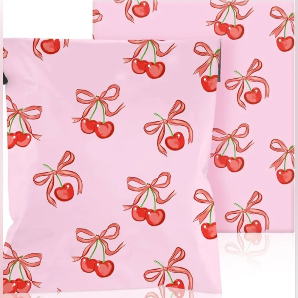 25 Cherry Print 10x13 Poly Mailers